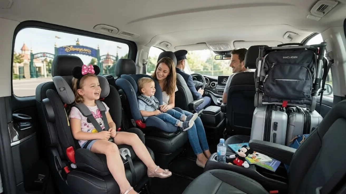Transfert privé CDG Disneyland Paris van Mercedes