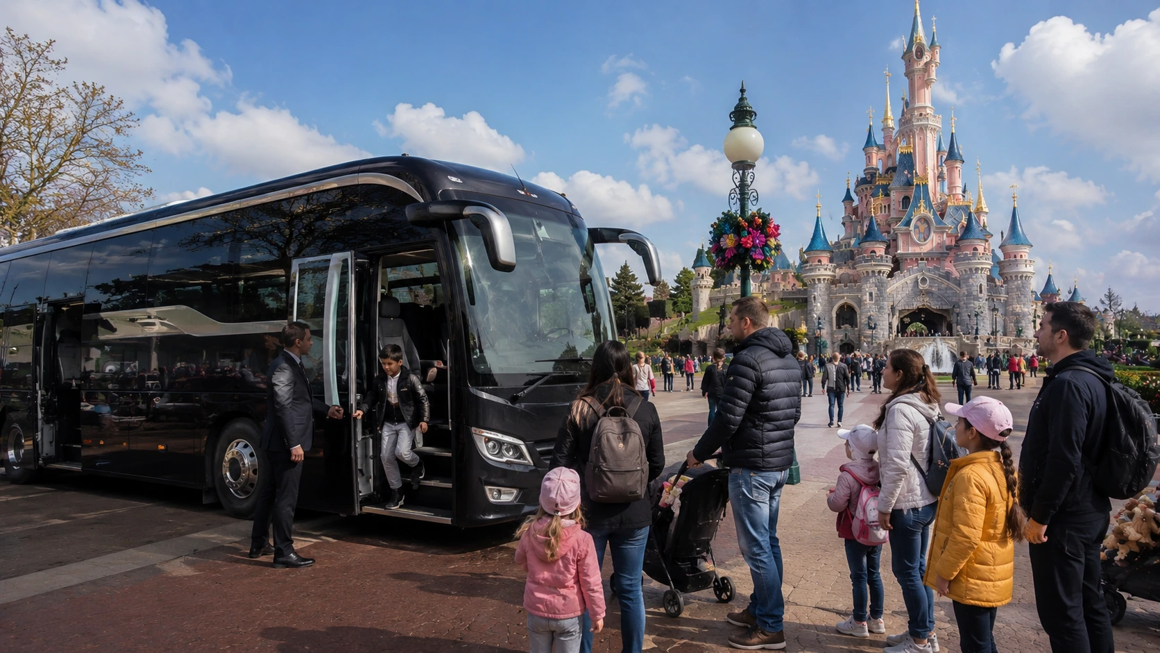 Transfert groupe Disneyland Paris en autocar jusqu'à 80 places