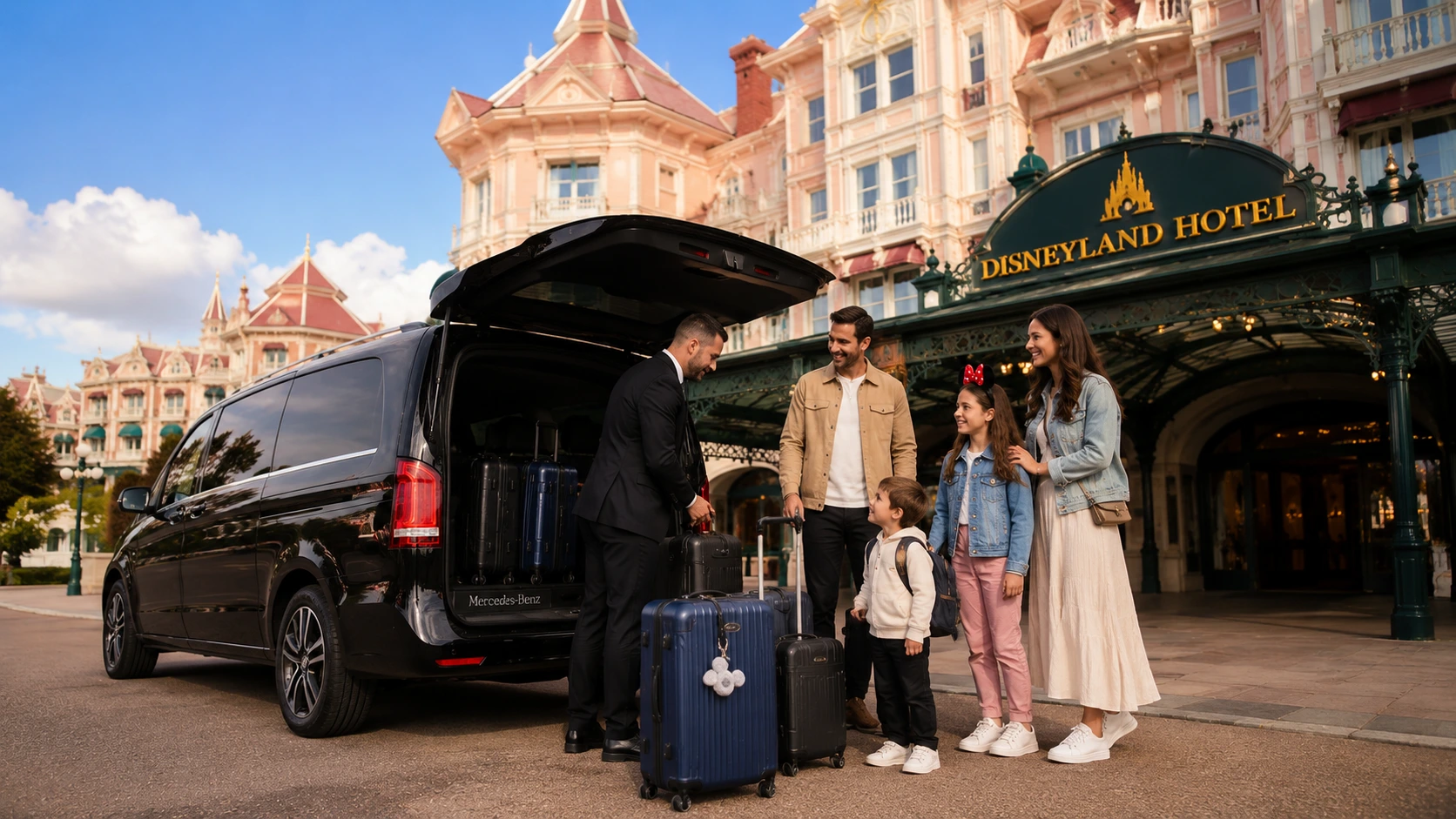 Transfert privé famille Orly Disneyland Paris