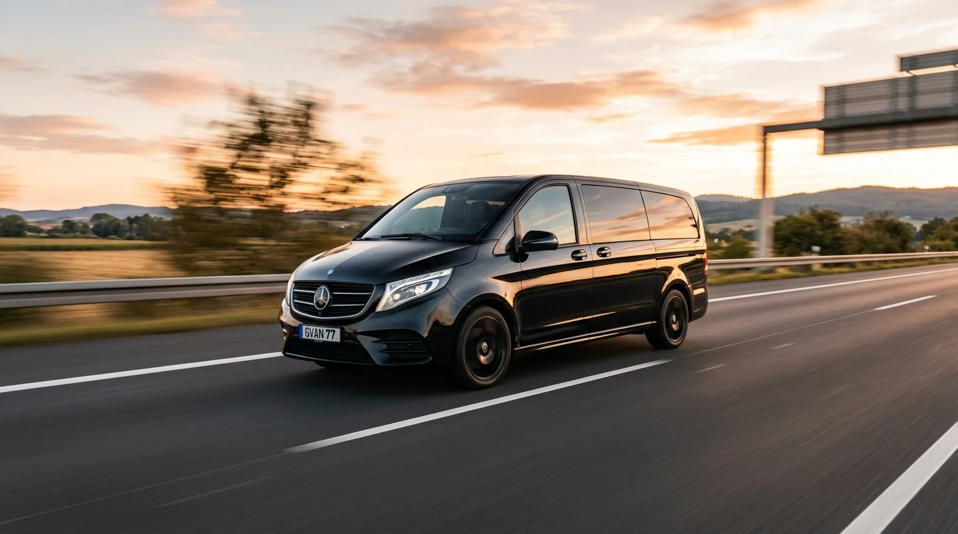 Van privé sur autoroute pour un trajet rapide et fiable vers Disneyland Paris comparé au RER
