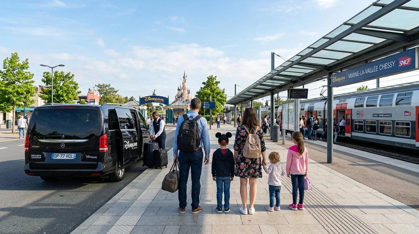 Van privé vers Disneyland Paris vs RER